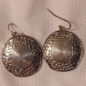 Silvertone Shell Earrings